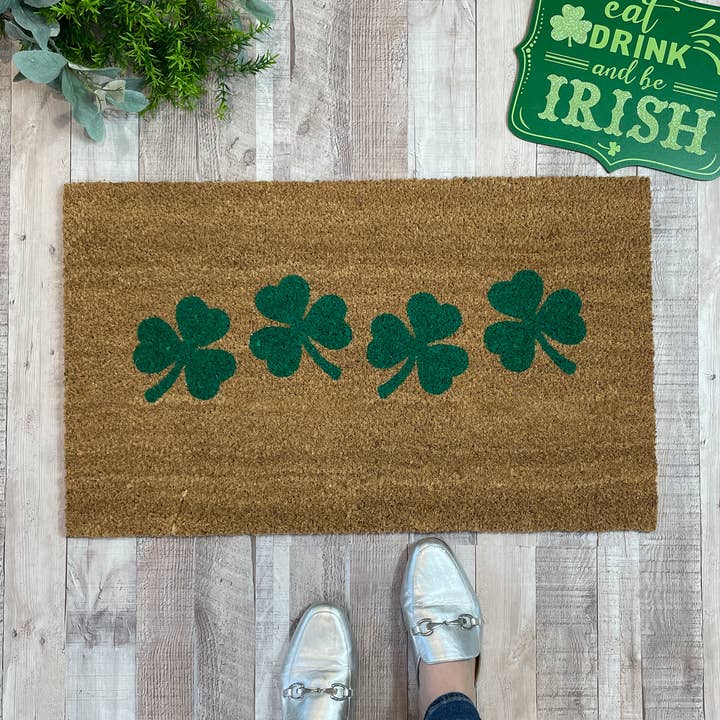 Nickel Designs Doormats - Wholesale Door Mat - Shamrocks St. Patrick's Day Doormat