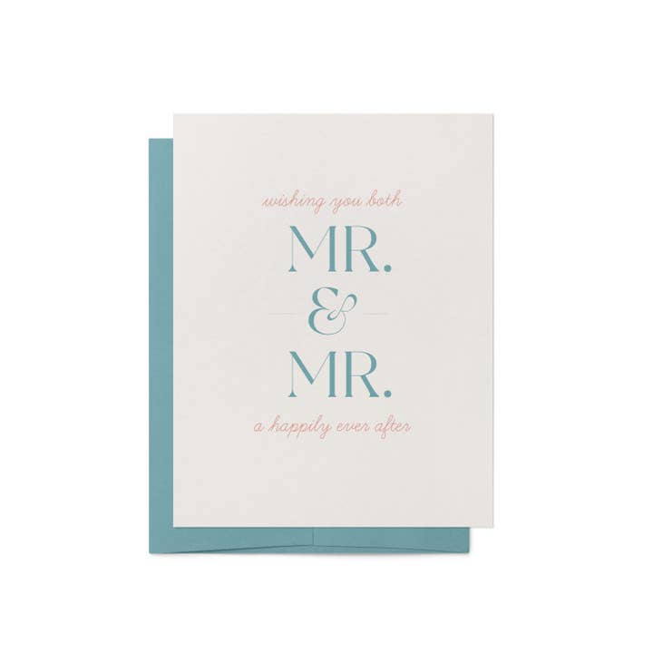 BlĂș Rose - Wholesale Wedding Card - Mr. + Mr. Wedding Greeting Card4