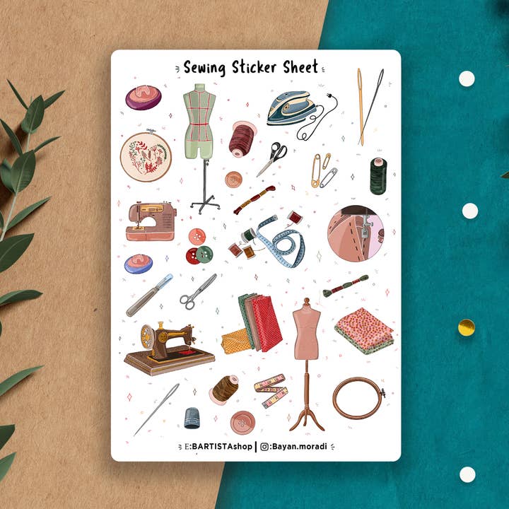 Nähaufkleber, Planer-Aufkleber, Bullet-Journal-Aufkleber für den Großhandel von Bartista
