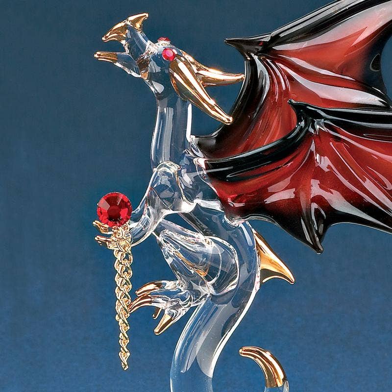 Glass Baron - Venta al por mayor Figura decorativa - D3 993: Dragón con Fuego1