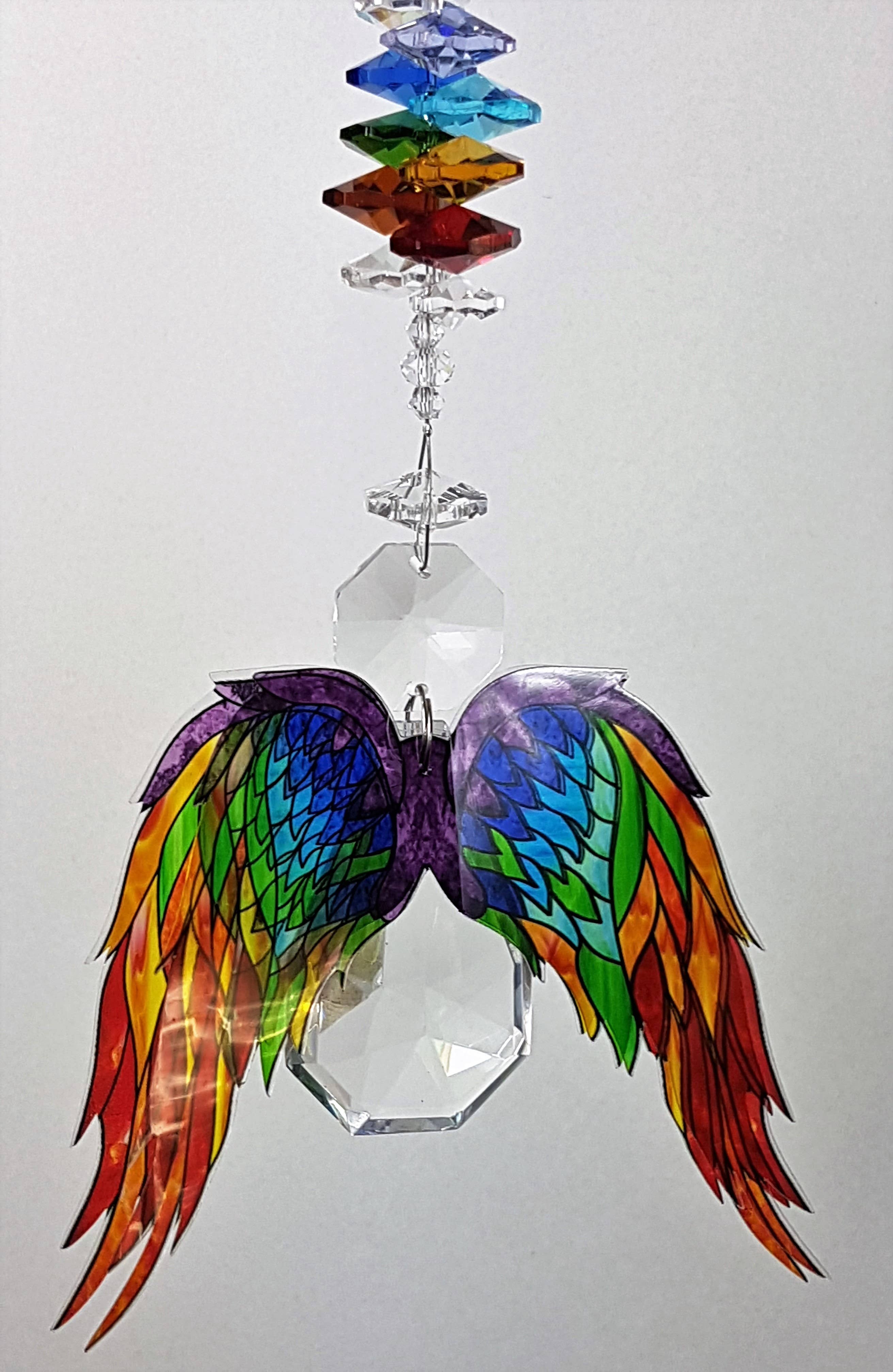Gifts N Crystals - Wholesale Suncatcher - Angel Crystal Suncatcher gifts- chakra wings7