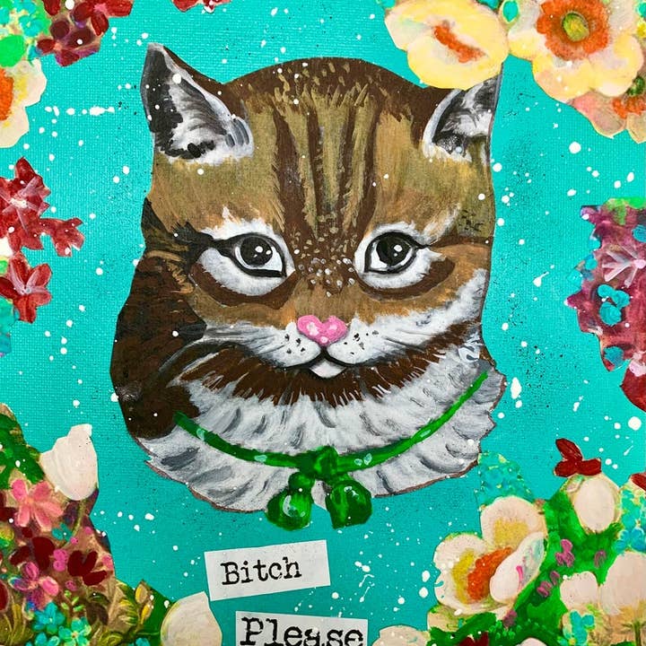 Gascot Inc. - Vente Autocollant - Autocollant humour adulte Bitch Please Nasty Kitty