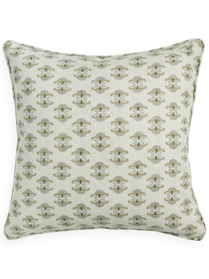 Cuscino in lino Fiore Khaki 55x55cm per la vendita all'ingrosso da parte di Walter G