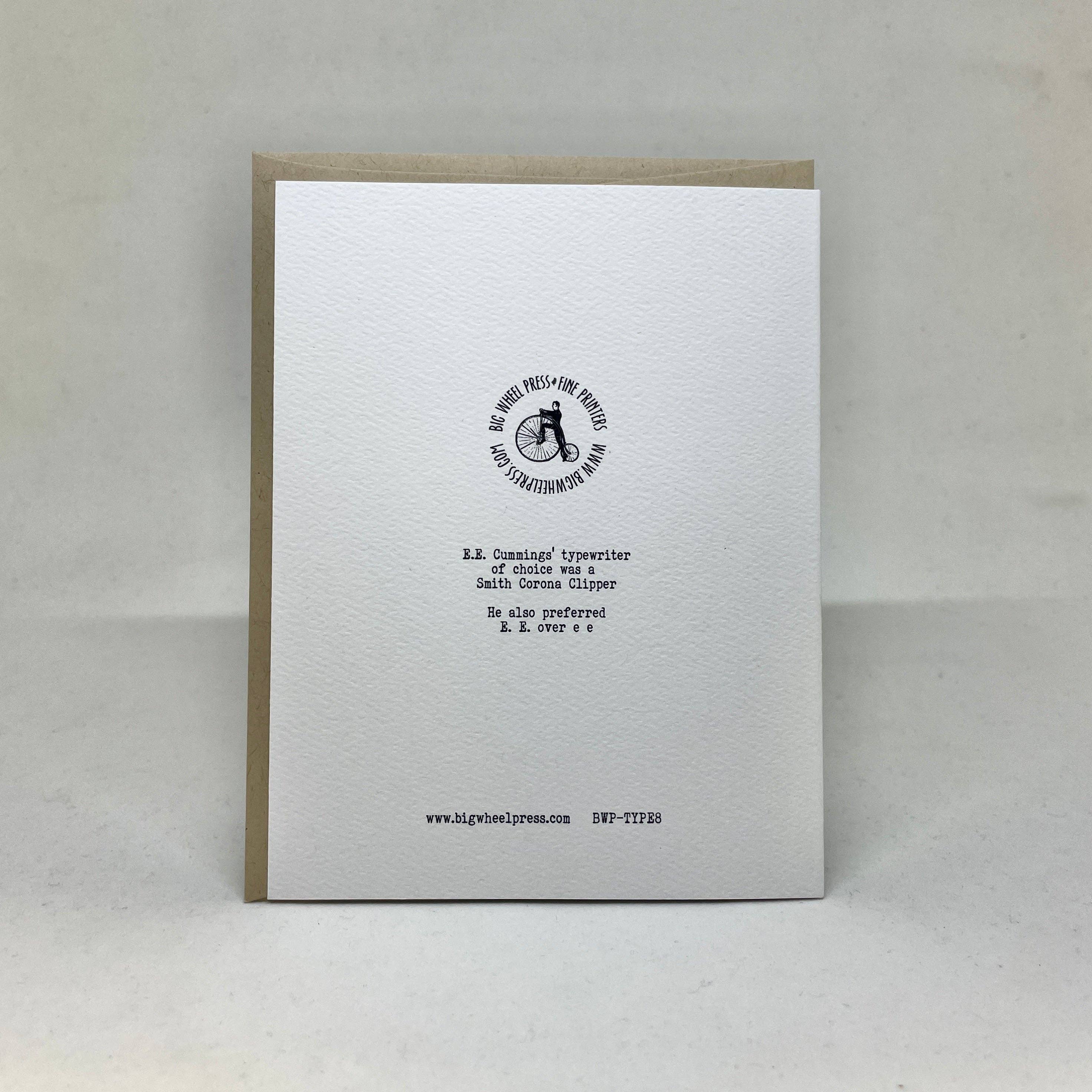 Big Wheel Press - Wholesale Love Card - You Are My Sun - E. E. Cummings1