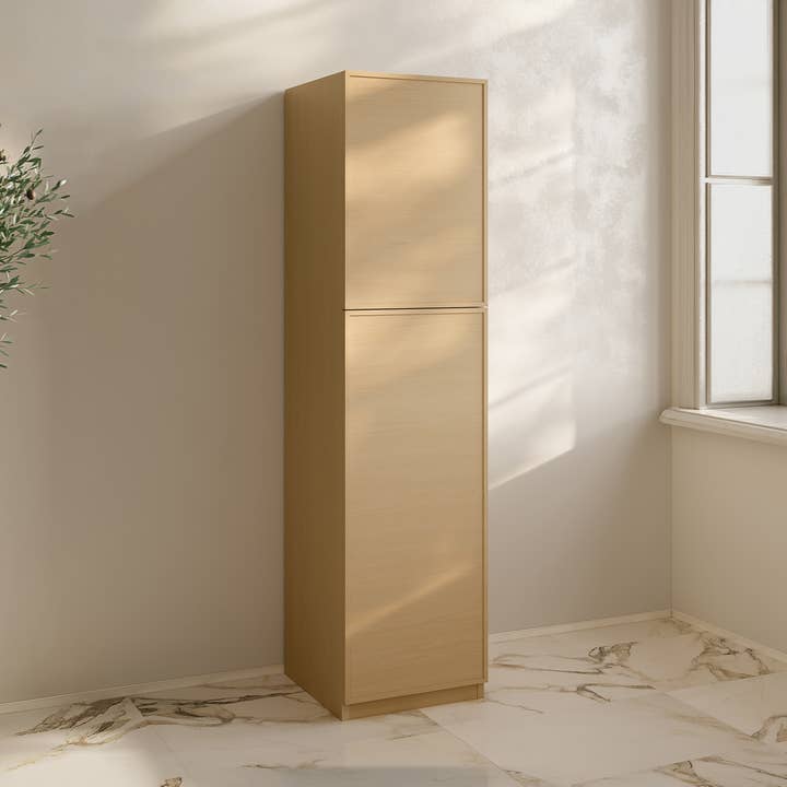 St. Tropez 15x15x60 Linen Cabinet Natural Oak for wholesale by Swiss Madison