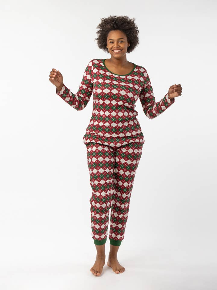 PYJAMA DE NOËL EN COTON BIOLOGIQUE COMMERCE ÉQUITABLE pour la vente par Veraluna Sustainable Clothing