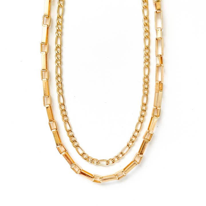 Fashion Open Link 2 Set Necklace for wholesale by S&A Fashions