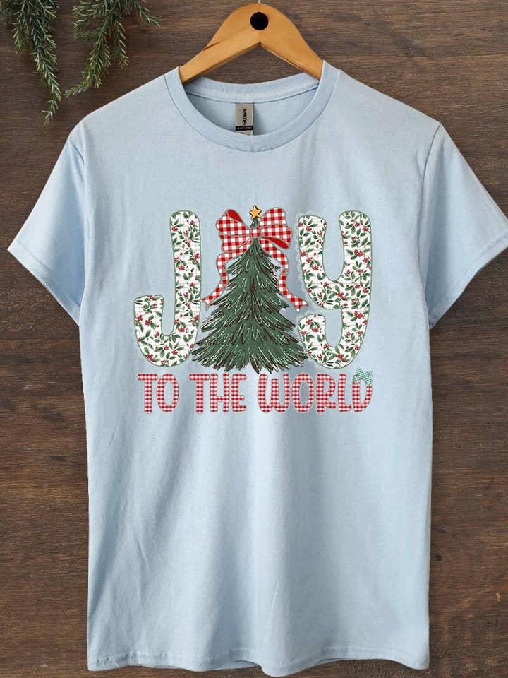 Joy to the World Graphic Heavy Cotton Tee for wholesale by COLORBEAR