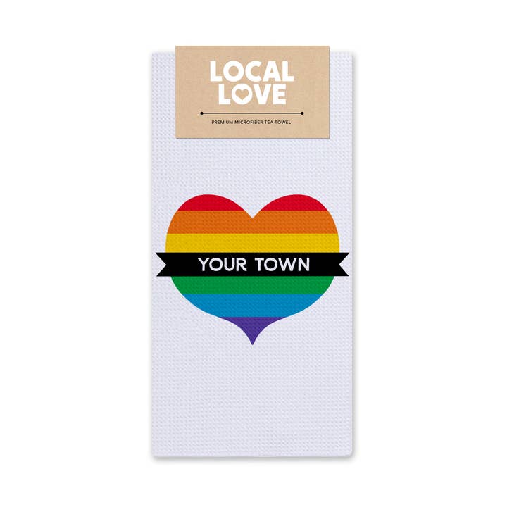 Gepersonaliseerde stadstheedoek - Pride Heart voor wholesale door Rock Scissor Paper
