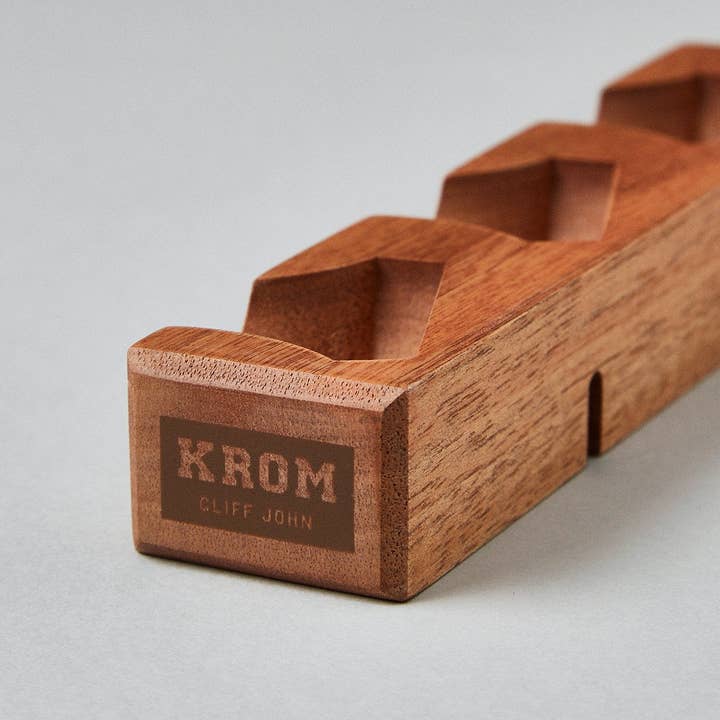 KROM KENDAMA - Wholesale Wood Toy - Kids - KROM KENDAMA HOLDER SHELF · MAHOGANY4