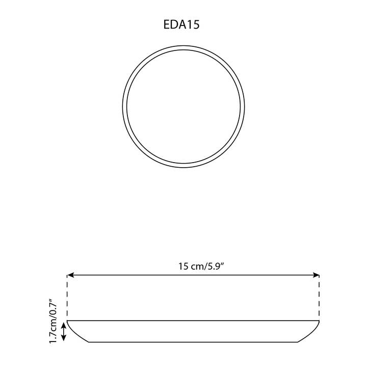 GHARYAN Stoneware & Olive Wood Tableware | USA - Wholesale Dinner Plate - Handmade Stoneware Flat Side Plate | Edan 5.9"10