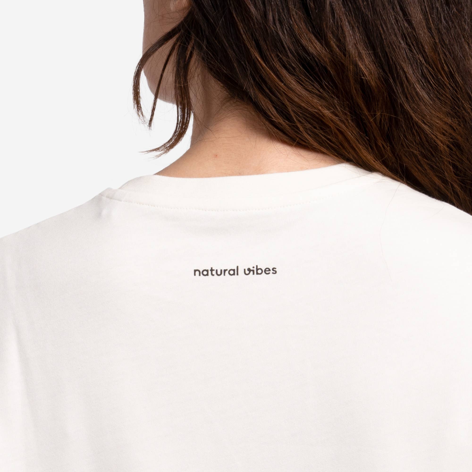 Natural Vibes - Wholesale Screen Printed T-Shirt - Women's - Yoga T-Shirt - Organic White T-Shirt, Warrior Print3