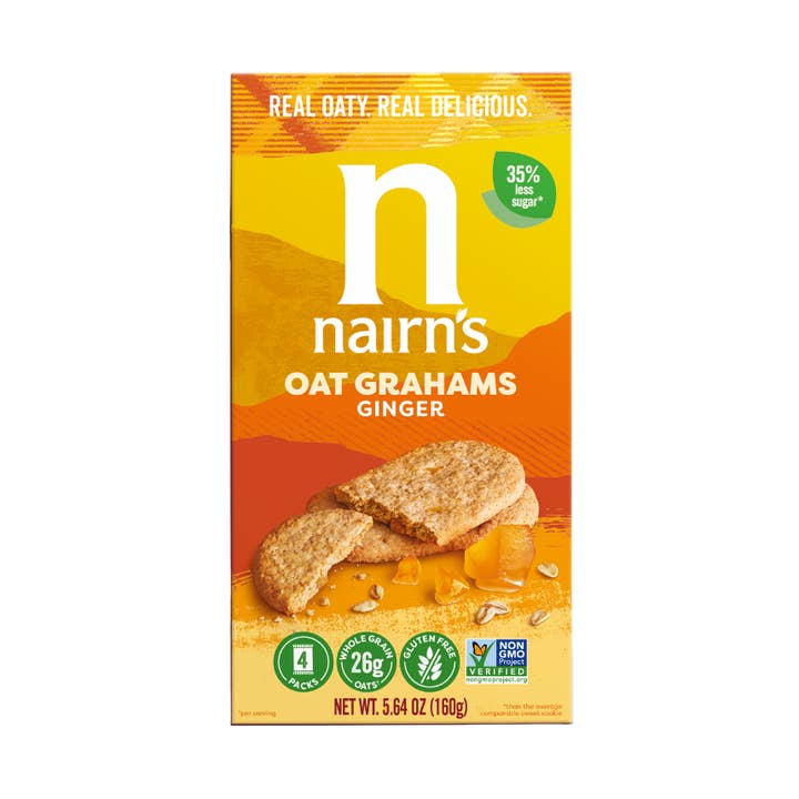 Nairn's Gluten Free Oat Grahams Stem Ginger for wholesale by Nairn's