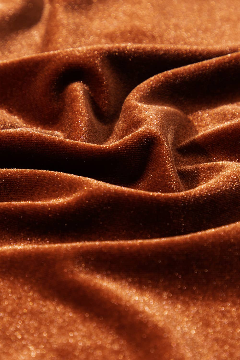 Flamme d'or Top en velours à col en V fendu à manches lanterne en vente sur Faire8