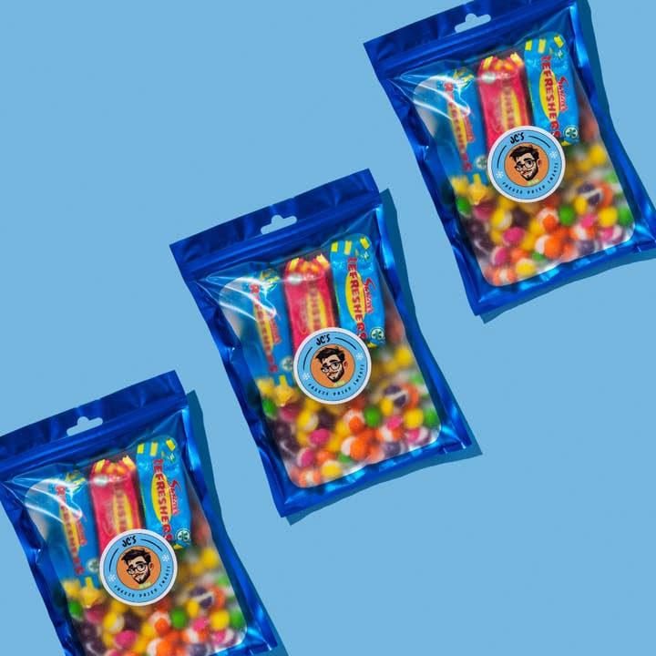 Freeze Dried Sweets UK – wholesale Boiled sweets – JCs Blue Mix Bag3