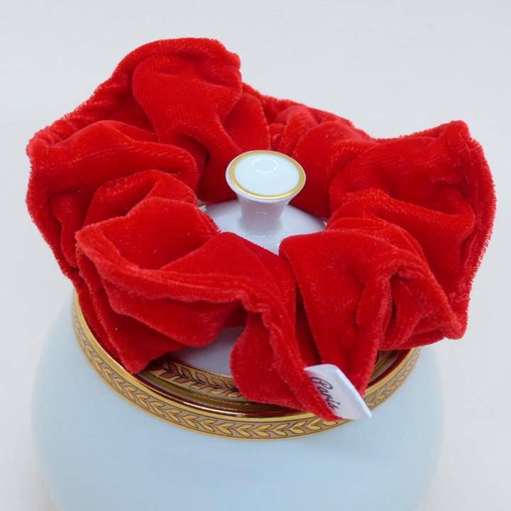 Red Velvet Scrunchie for wholesale by Eunoia Paris