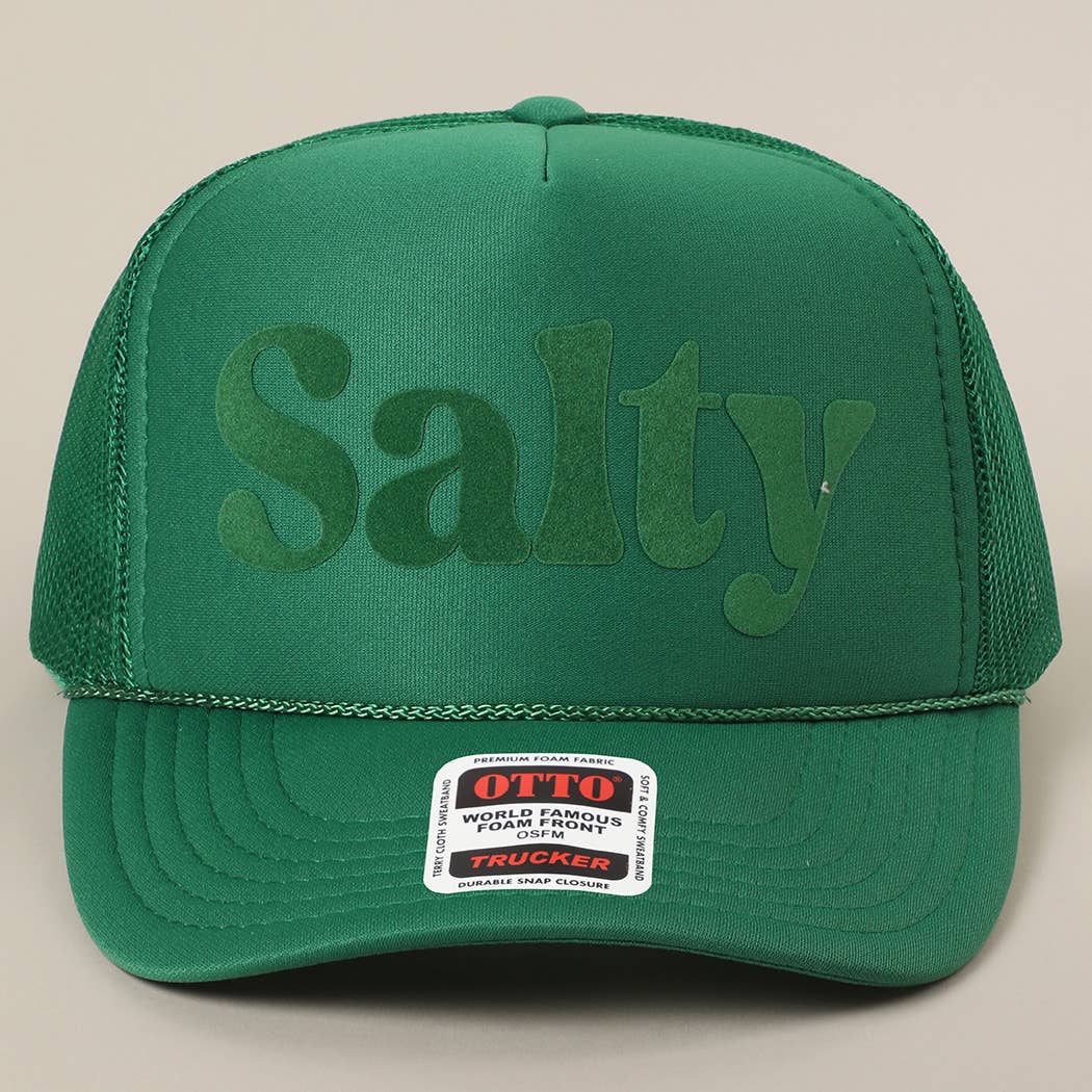 Fashion City – wholesale Trucker hat – Unisex – Salty Text Printed Mesh Back Foam Trucker Hat44