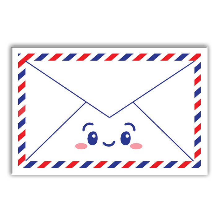Airmail Envelope 2x3 Inch Fridge Magnet - Stocking Stuffer for wholesale by Kiss and Punch