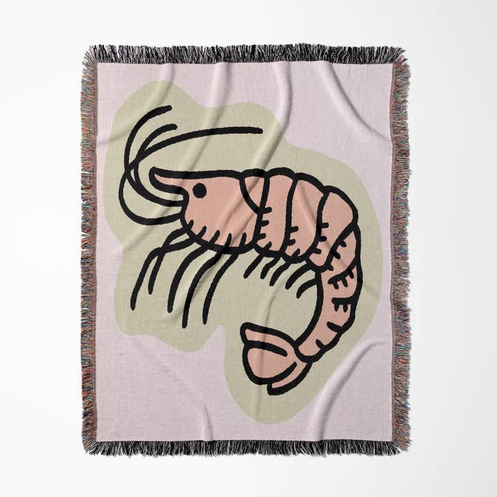 3dRose - Wholesale Throw Blanket - 3dRose, Baby Pink Shrimp, Blanket0