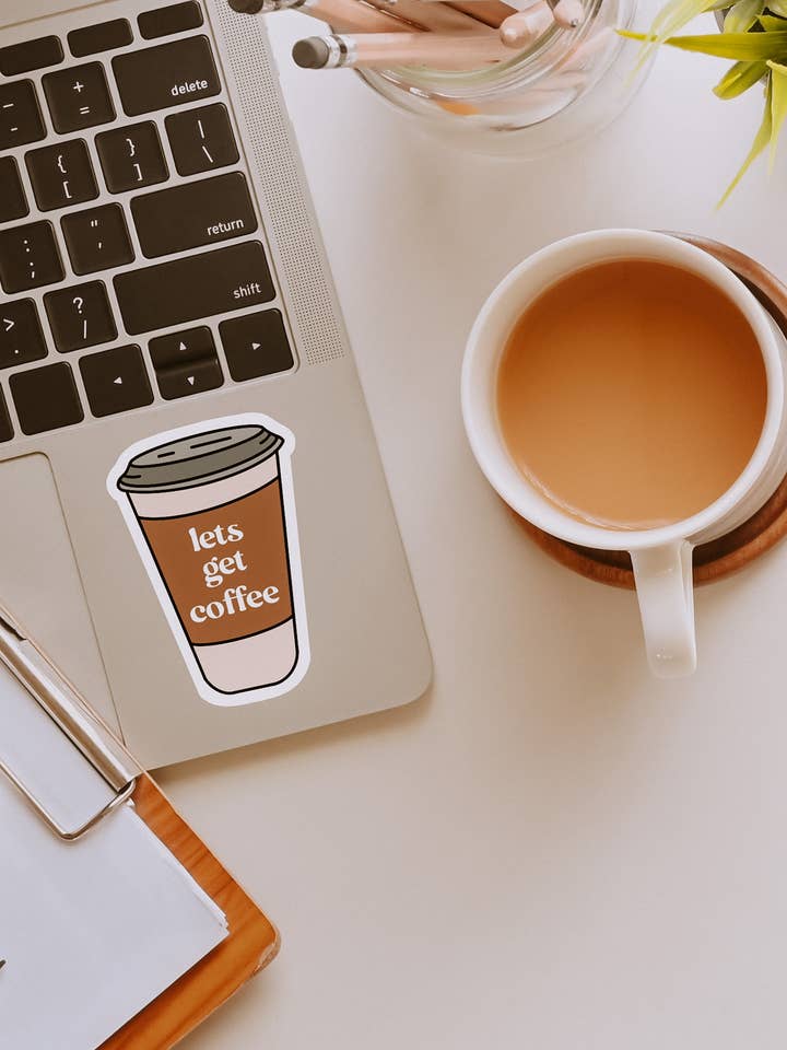 Get Coffee Sticker for wholesale by Dawning Designs
