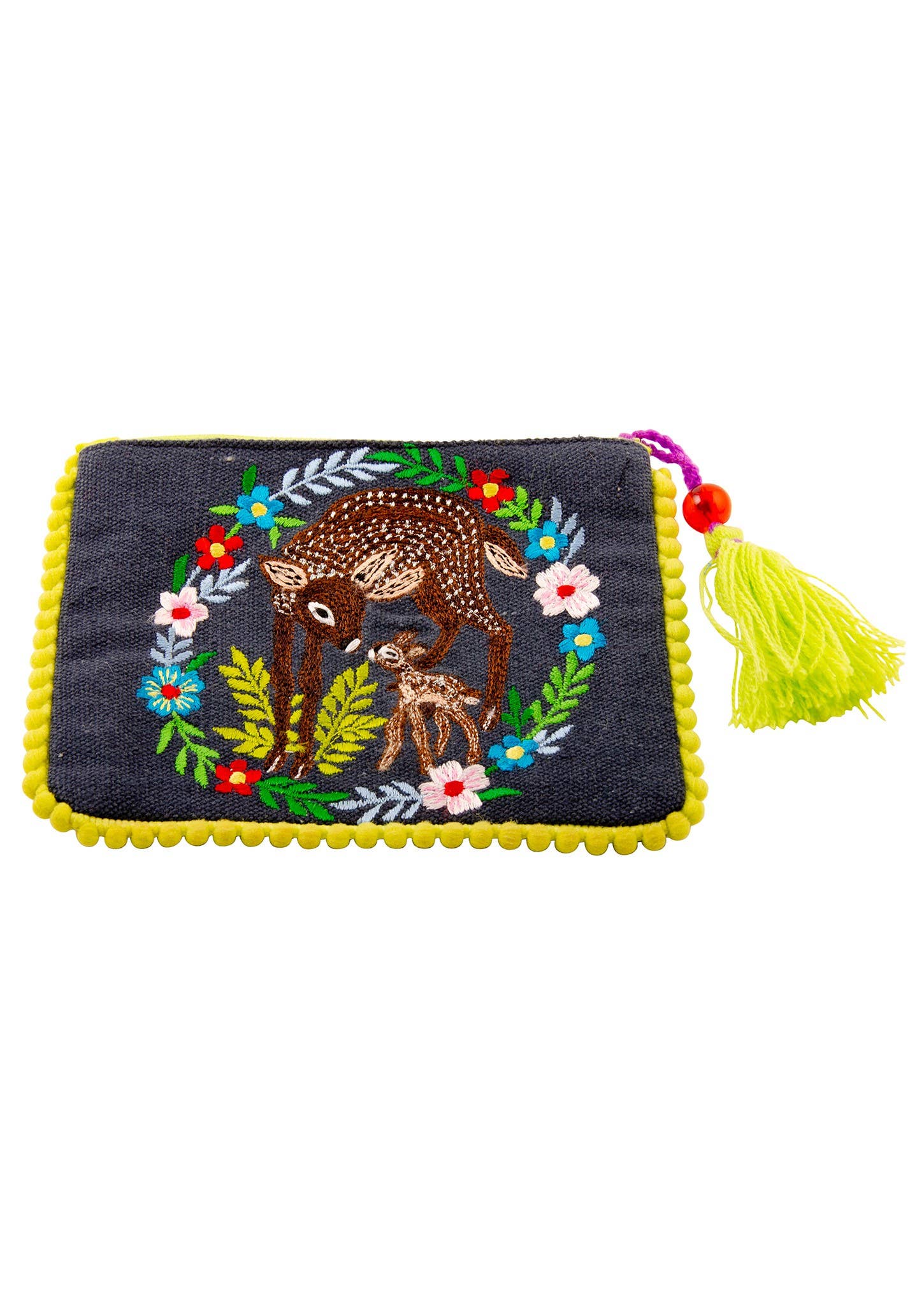 Namaste – Engroshandel Møntpung - Unisex – Lynlåspung med broderet dyremotiv2