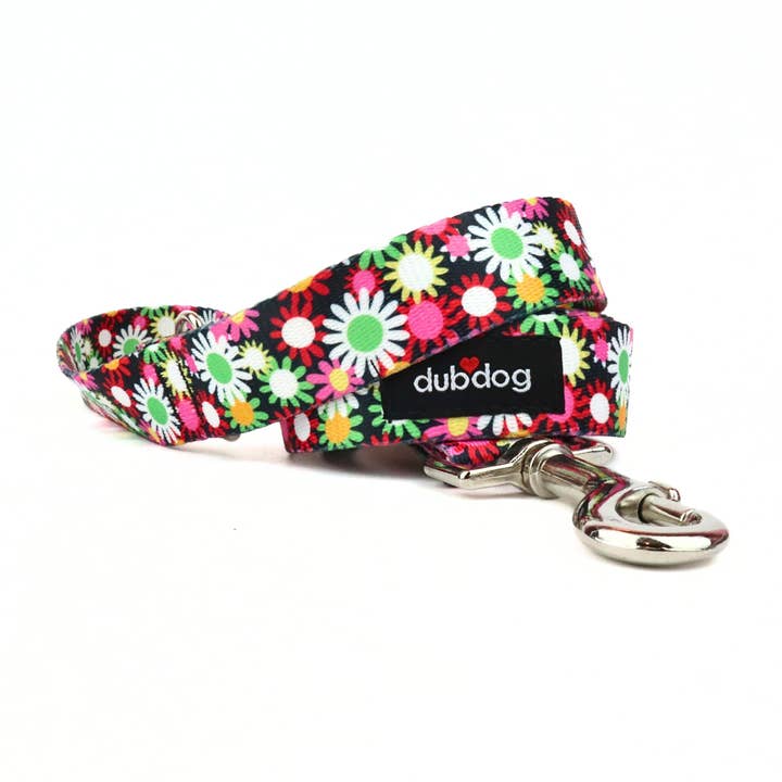 Daisies Dog Leash for wholesale by Dubdog Designs