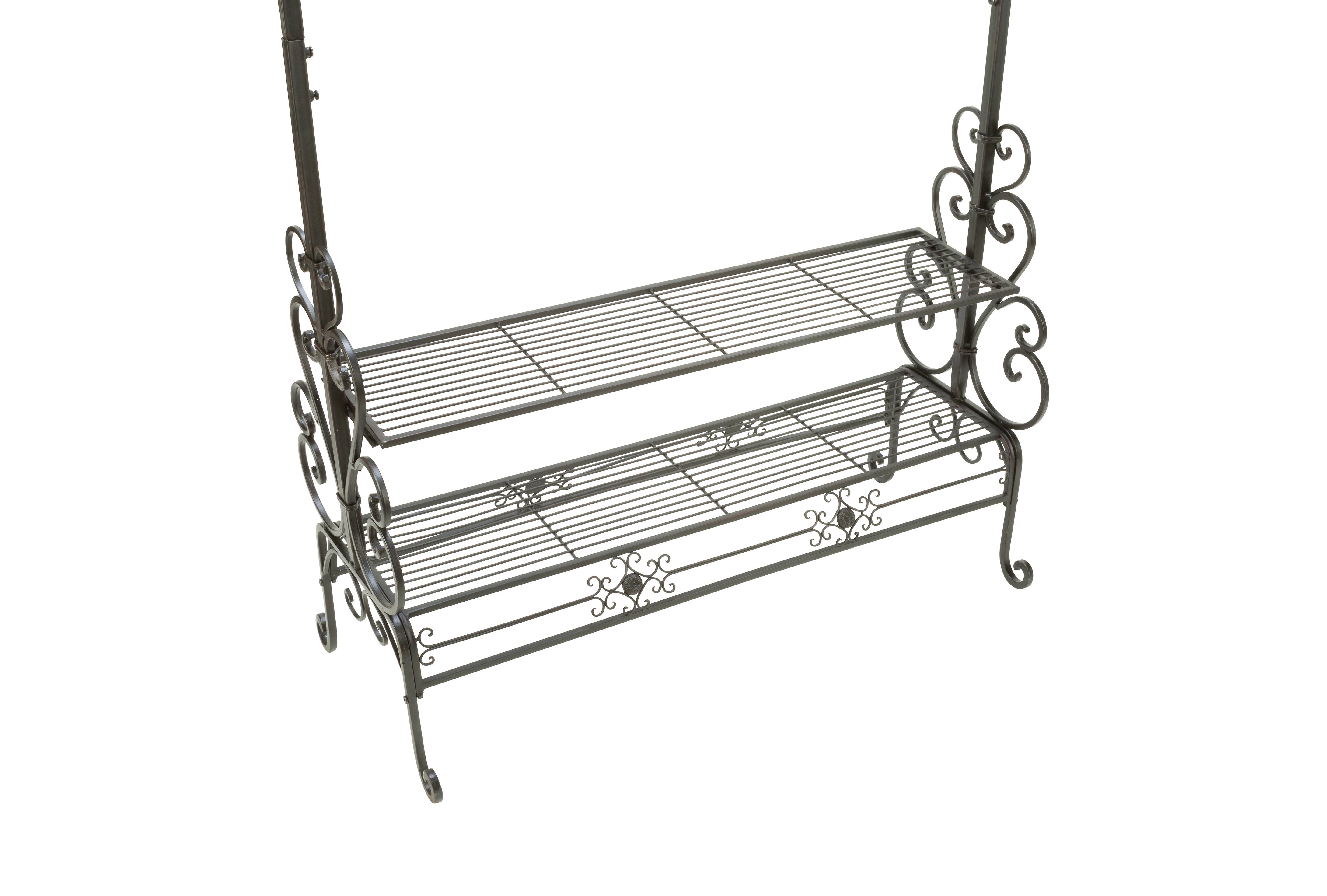 Brown Metal Garment Floor Rack for wholesale on Faire5
