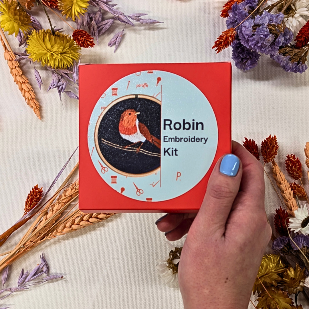 Paraffle – wholesale Embroidery/cross-stitch supplies – Mini Robin Embroidery Kit2