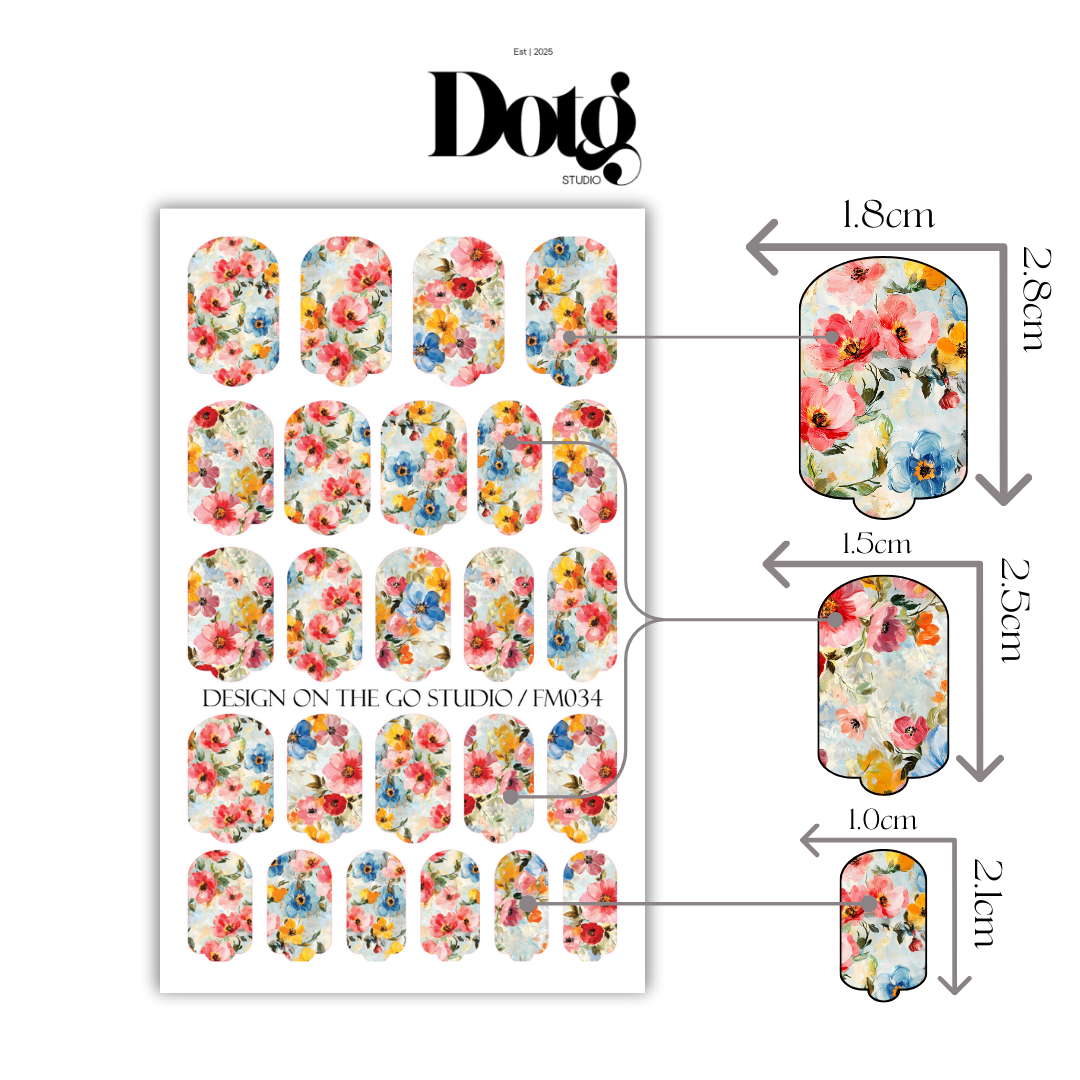 Design on The Go Studio – wholesale Nail art/decal – Blooming Garden Nail Wraps DIY Manicure & Pedicure Stickers5