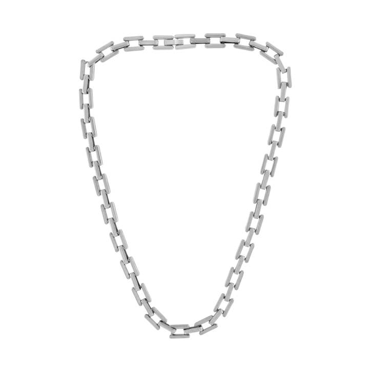 Passion Vattentät Fyrkantig Länk Halsband Silverplätering för wholesale av Dansk Copenhagen