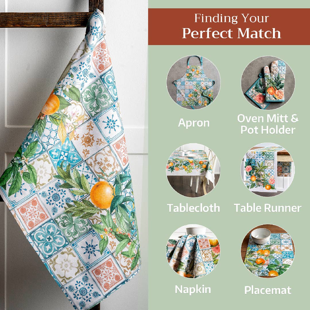 Maison d'Hermine - Design in Every Thread - Wholesale Tea Towel - Kitchen Towels 100% Cotton - Set of 3 - Agrume5