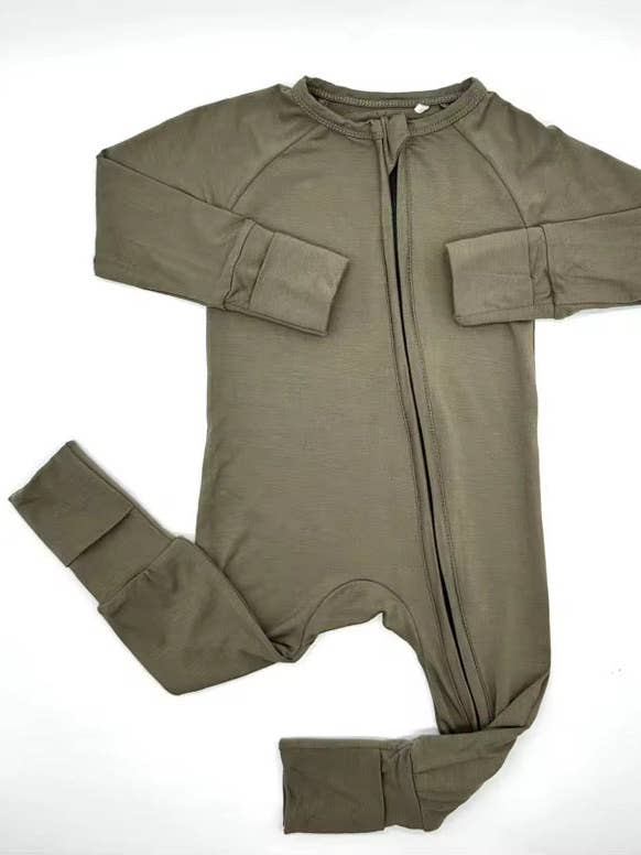 Olive Bamboo Romper for wholesale by Havenbaby