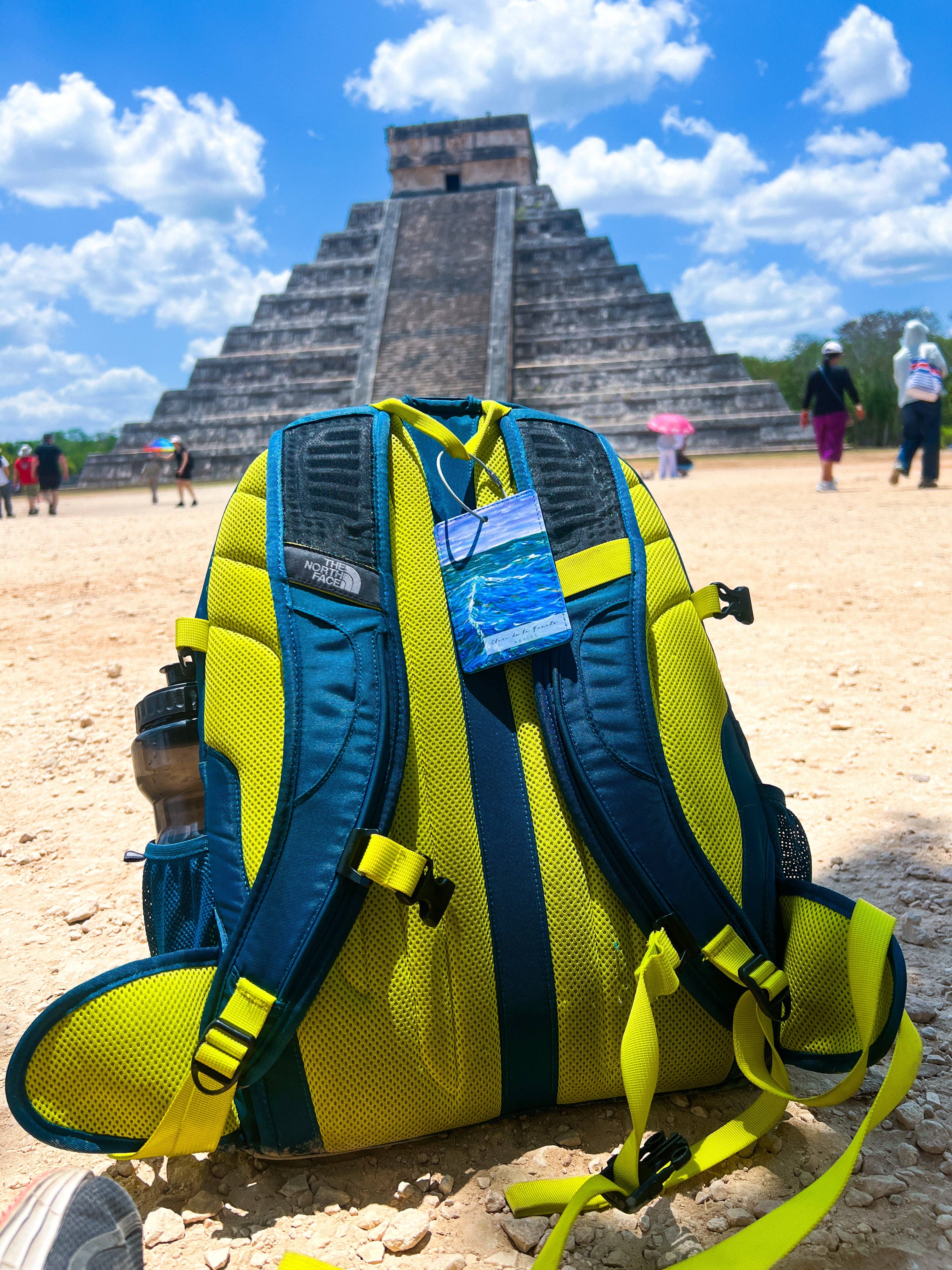 Clara de la Fuente Artist - Wholesale Luggage Tag - Colorful Sea Water Waves  Luggage Tag. Lake Michigan.Premium4