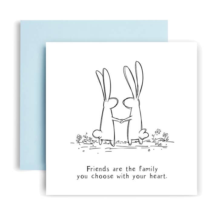 Friends are the Family You Choose Friendship Greetings Card for wholesale by Huxters