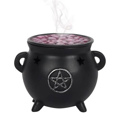 Green Tree - Wholesale Incense Holder - Pentagram Cauldron Incense Cone Holder