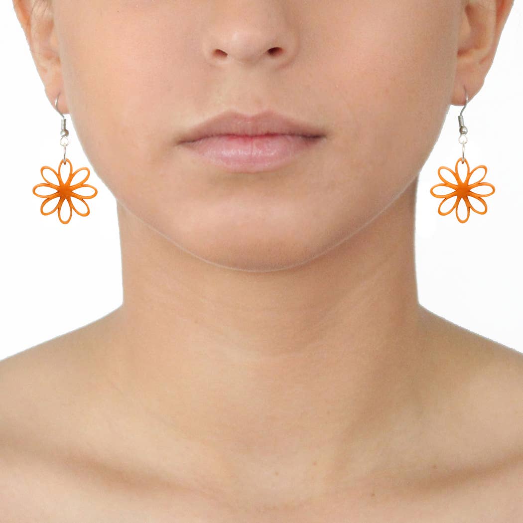 Muichic Natural Jewelry - Wholesale Dangle Earrings - Flowers Tagua Earrings Handmade Fairtrade Lightweight9