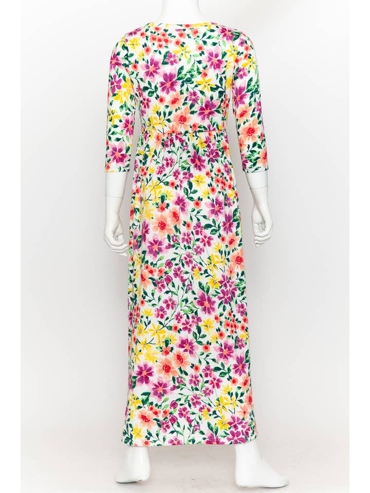 Allium - Wholesale Dress - Kids - Girls Fit and Flare Floral Maxi Dress14