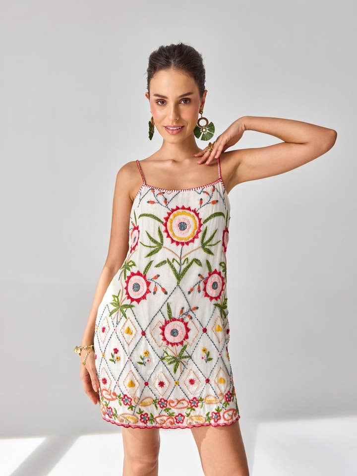 Siena Embroidered Dress for wholesale by VERB BY PALLAVI SINGHEE