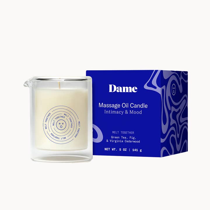 Bougie d'Huile de Massage – Fondre Ensemble | Thé Vert & Figue pour la vente par Dame Products