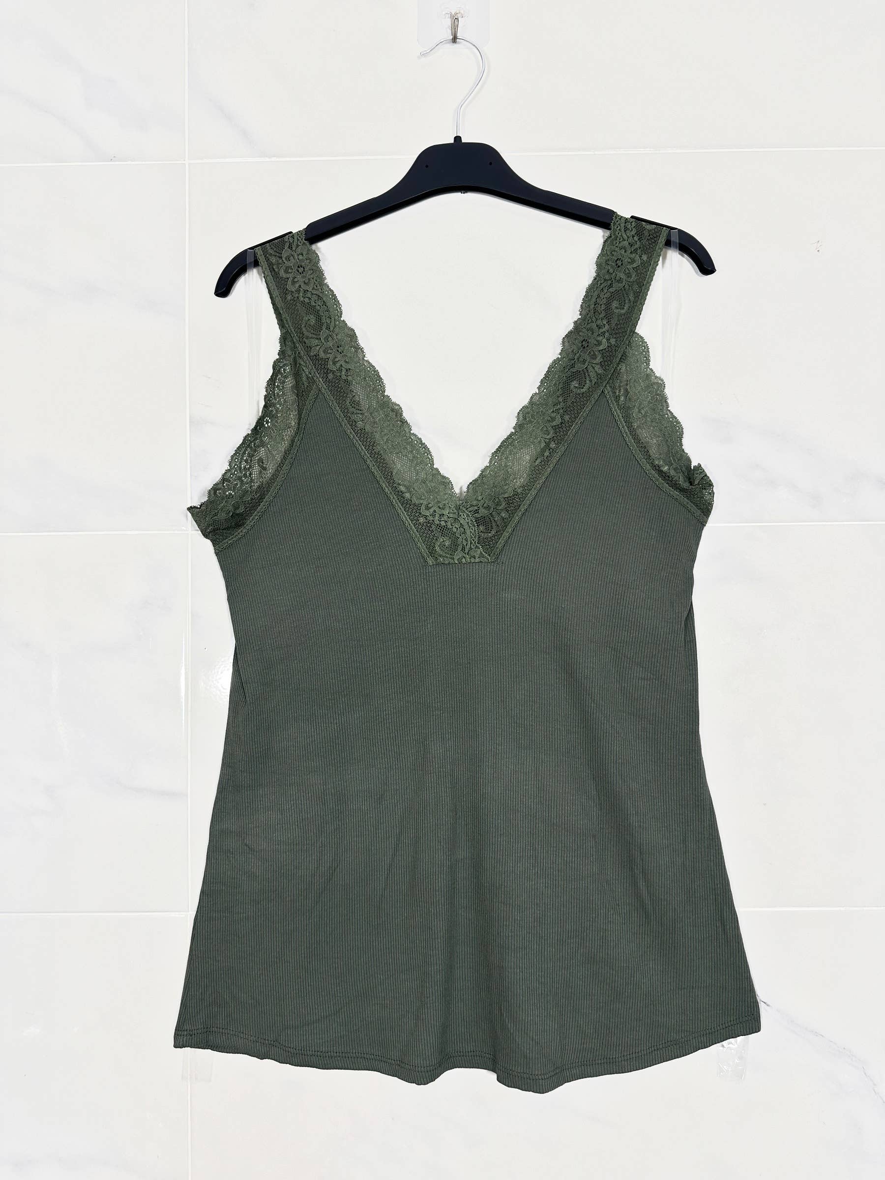 ZAFA PARIS - Wholesale Blouse - Women's - 11F00H73-Extra stretch viscose camisole with lace11