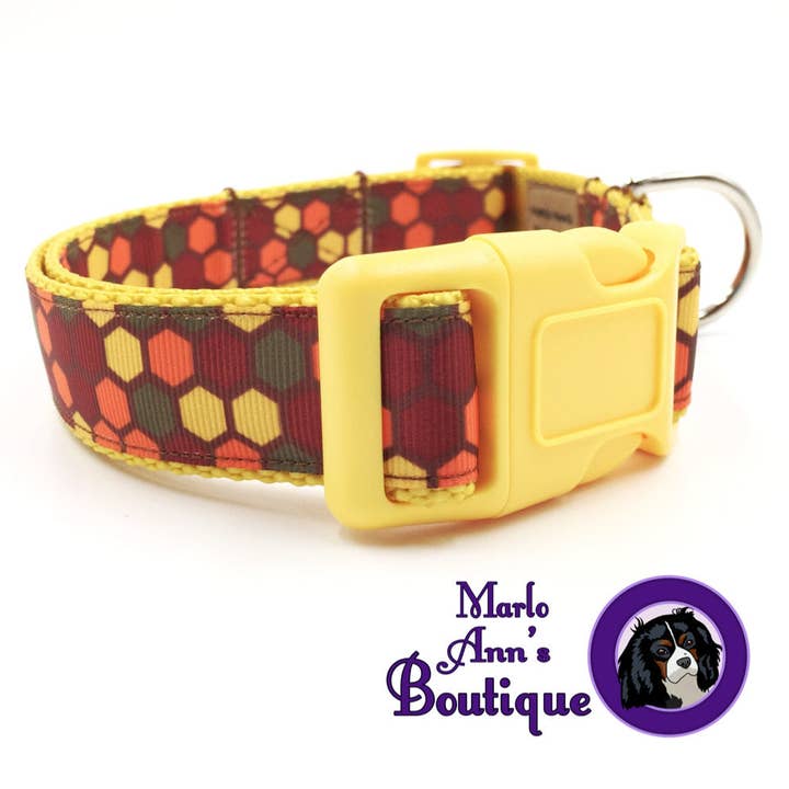 Collar de perro nido de abeja otoño para venta al por mayor de Marlo Ann's Boutique