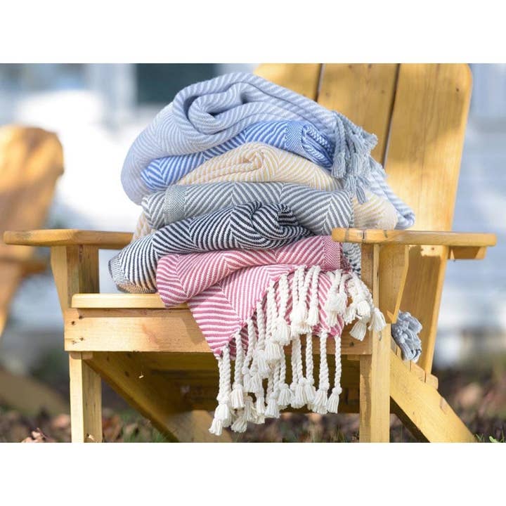 Faribault - Wholesale Throw Blanket - Monhegan Cotton Throw With Fringe