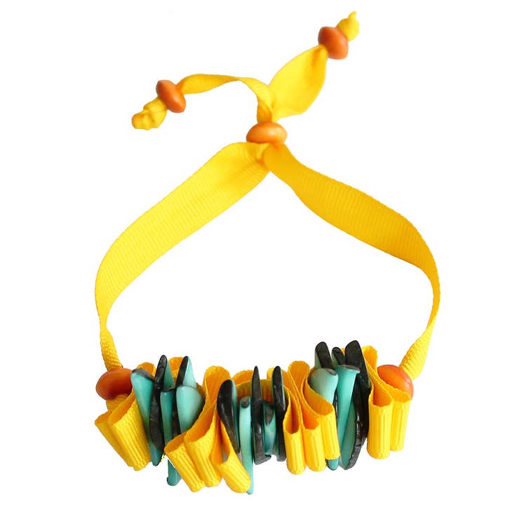 Zaya Tagua Bracelet Handmade Fairtrade Lightweight for wholesale by Muichic Natural Jewelry