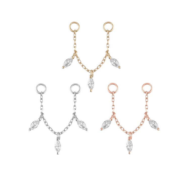 Piercing-zone - Vendita all'ingrosso Orecchini pendenti - Lyric - Cz - Catena7