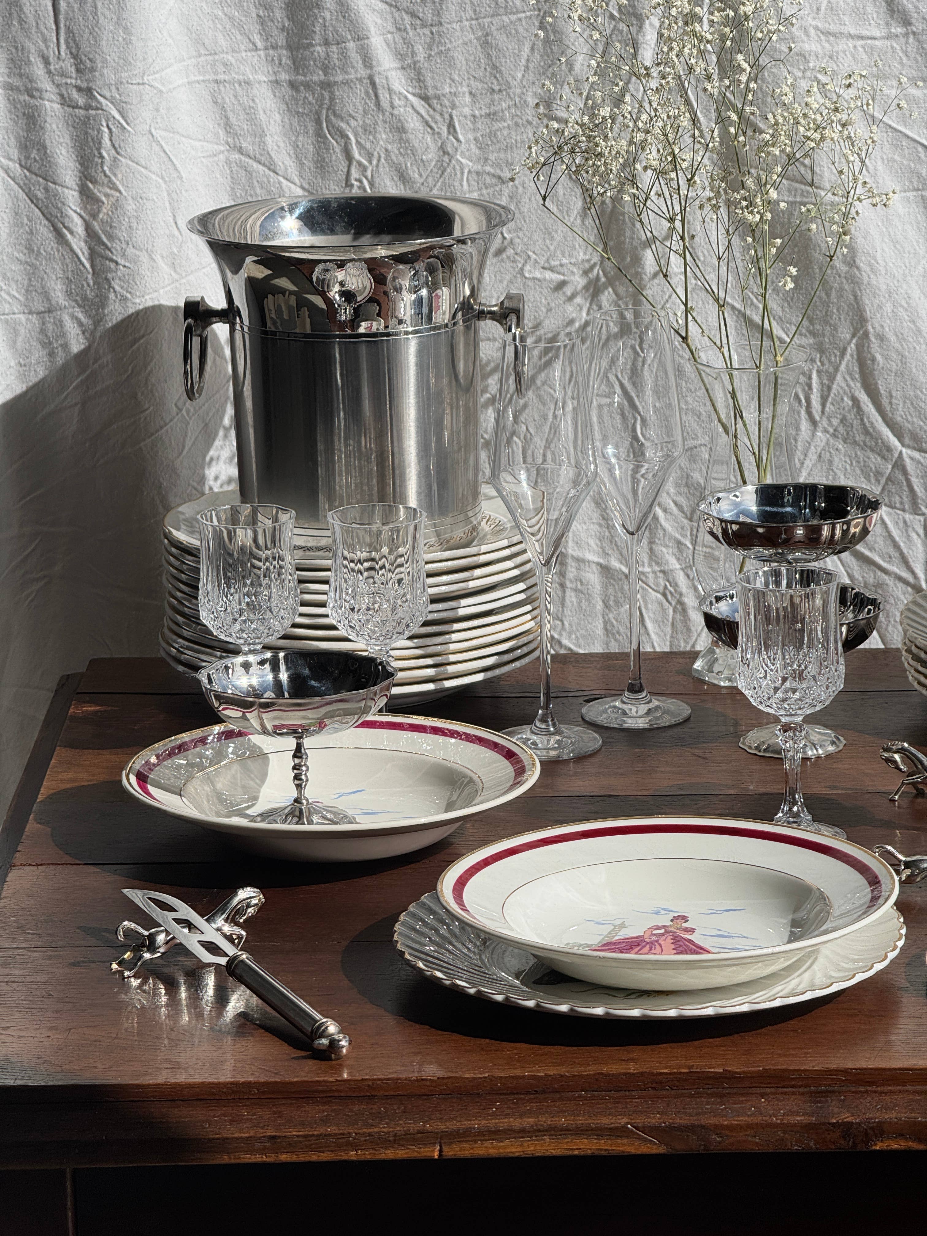 Office Objets - Wholesale Dinner Plate - Set of 6 Ile de France deep plates D22.512