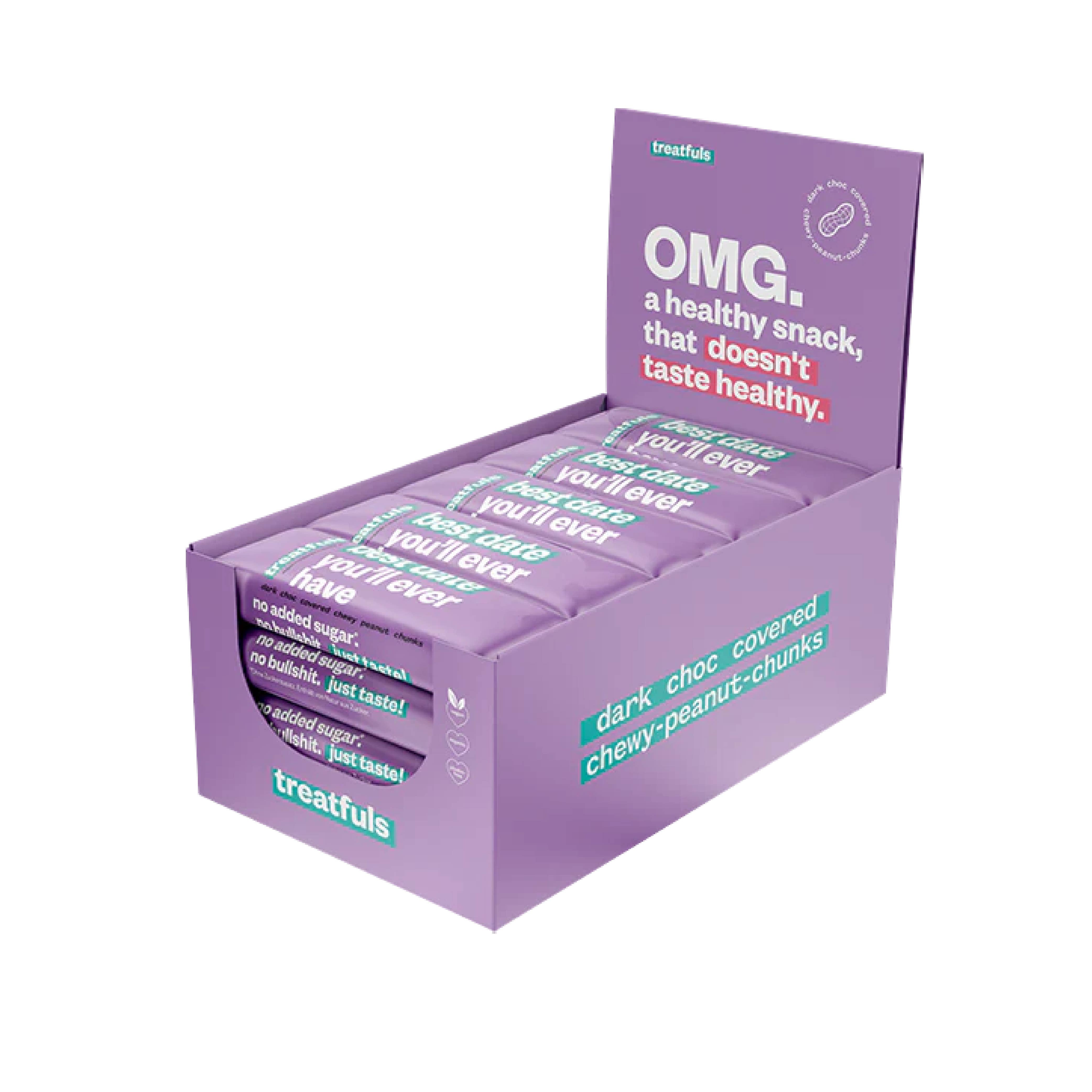 treatfuls - Venta al por mayor Dulces con chocolate - Barra orgánica de chocolate negro con cacahuate vegana y sin gluten2