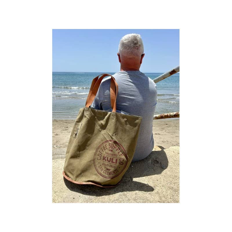 Casa Natura Design SL - Wholesale Beach Bag - Retro Beach Bag Rr40 Made from Recycled Military Canvas7