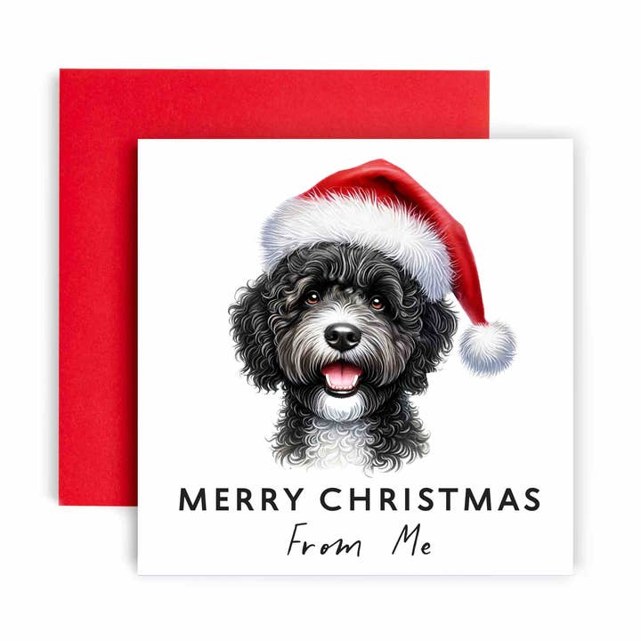 Christmas Card from the Dog – Portuguese Water Dog for wholesale by Huxters