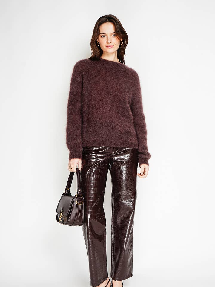 NOELINE - Wholesale Knitted jumper – Women′s - 80% kid mohair sweater 30120