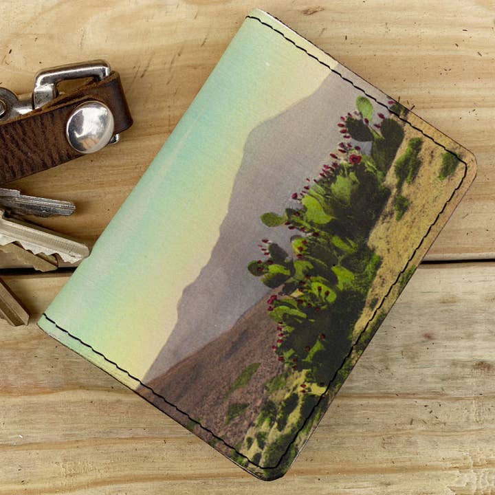Faded Desert - Leather Spectrum Vert Cardholder Wallet for wholesale by backerton